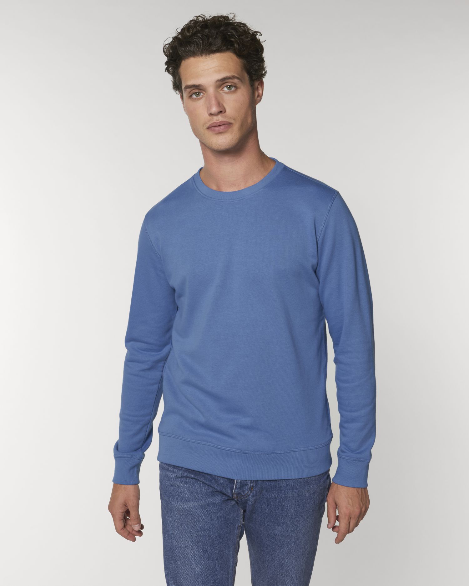 Unisex Crew neck sweatshirts Bright Blue XL